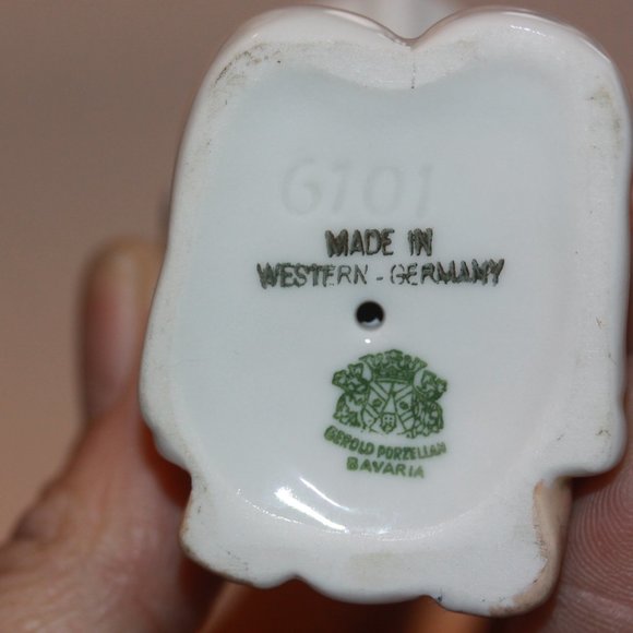 Vtg Gerold Porzellan Bavaria Girl Child Reading Figurine West Germany Porcelain - Picture 3 of 3